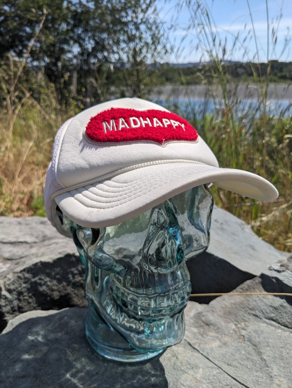 Madhappy Heart Trucker Hat White Chenille